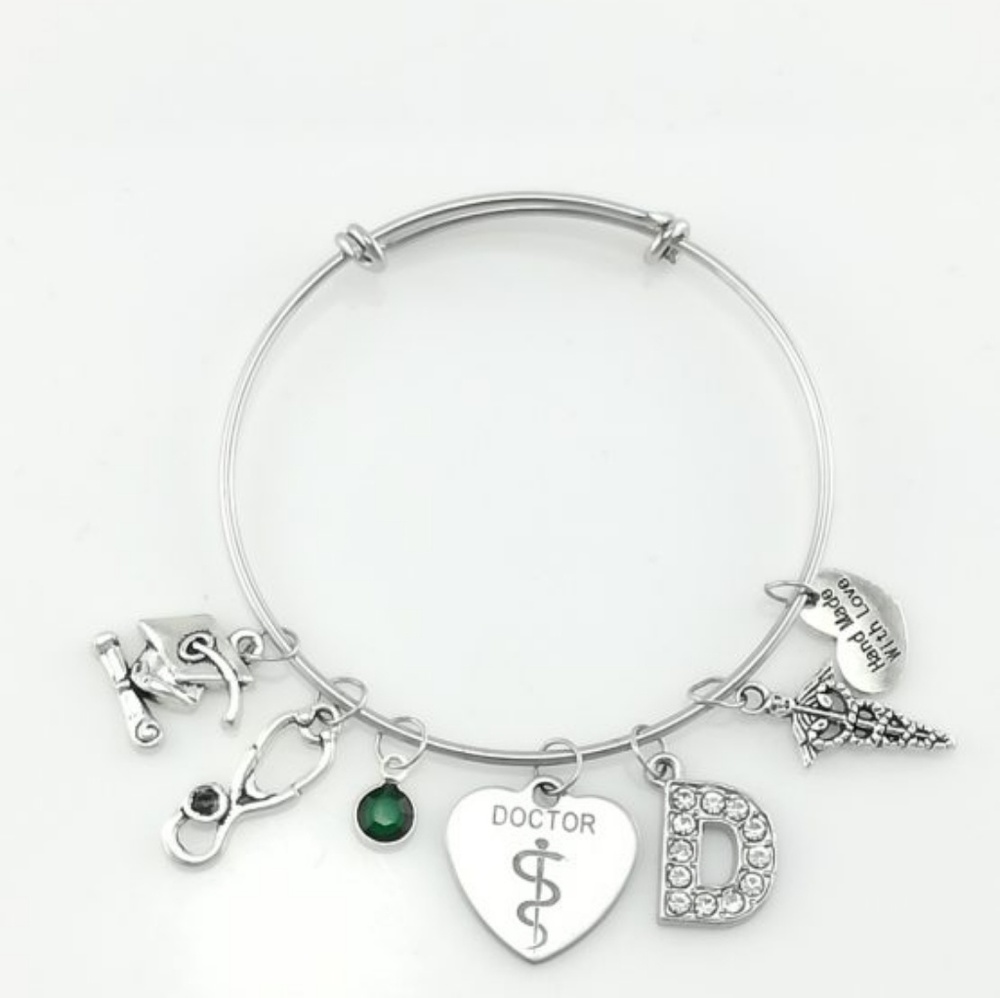 New doctor graduation charm bracelet
